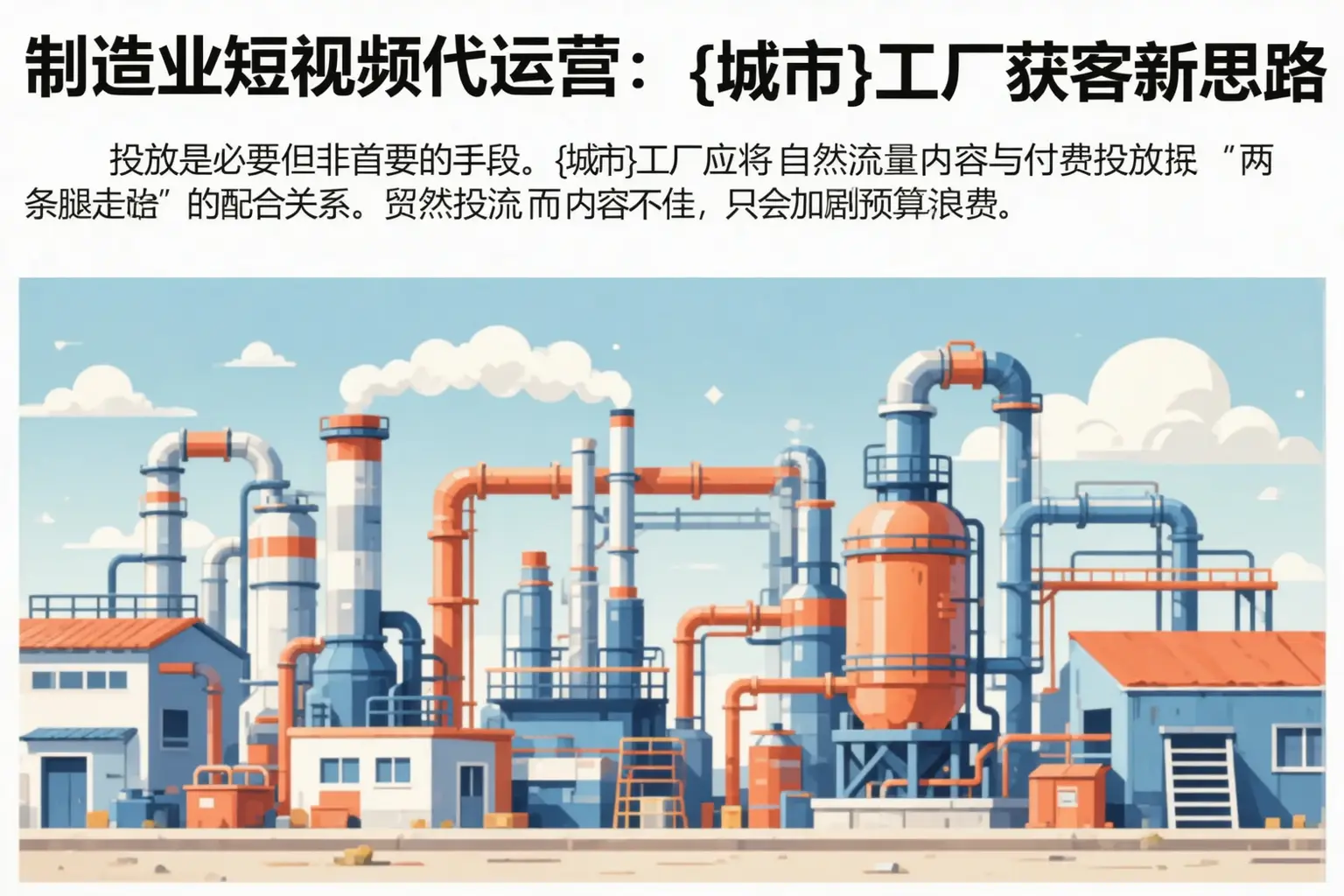 制造业短视频代运营:鄂托克旗工厂获客新思路